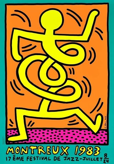 Keith Haring, ‘Montreux Jazz Festival (green)’, 1982