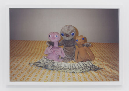 Andrew Jeffrey Wright, ‘3 E.T.s on bed’, 2001
