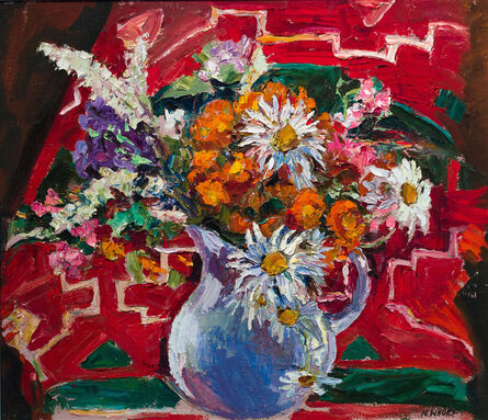 Nancy Whorf, ‘Flowers on Red’, 1993