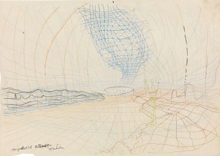 Stefan Bertalan, ‘Untitled (Timiș river with spatial nets)’, 1978