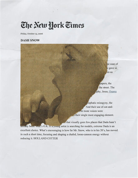 Dash Snow, ‘The New York Times’, 2006 -2007