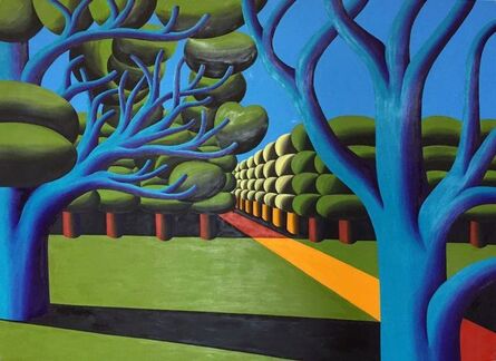Oleg Khvostov, ‘LANDSCAPE WITH BLUE TREES ’, 2016