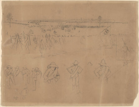 Winslow Homer, ‘Line-ups and Trenches [recto]’, 1862-1865
