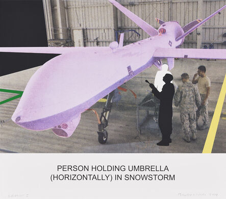 John Baldessari, ‘The News: Person Holding Umbrella’, 2014