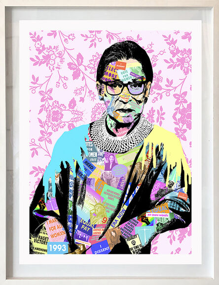 Amy Smith, ‘RBG - Framed Contemporary POP Art Portrait of Ruth Bader Ginsberg Supreme Court Justice’, 2020