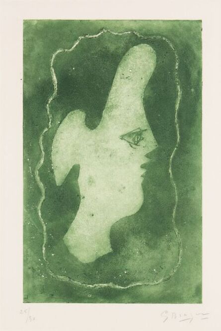 Georges Braque, ‘Green Head [Vallier 58]’, 1950