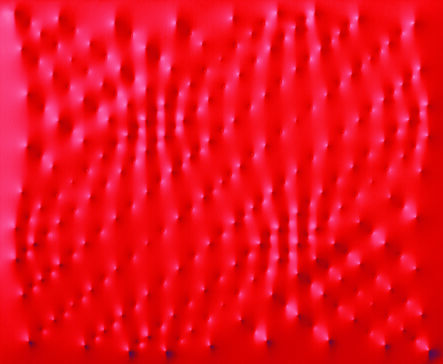 Enrico Castellani, ‘Superficie rossa’, 2004