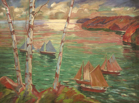 Jonas Lie, ‘Sailing (Sailboats in a Harbor)’, ca. 1920s