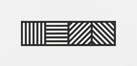 Sol LeWitt, ‘Lines in Four Directions, Black/White’, 2004