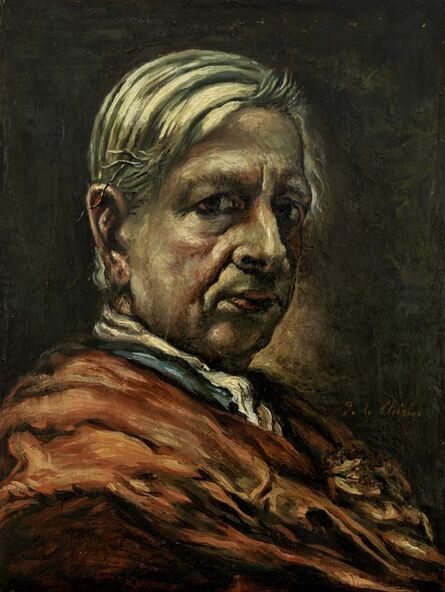 Giorgio de Chirico, ‘Autoritratto con manto rosso’, 1954-1955