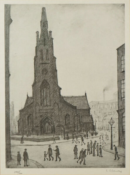 Laurence Stephen Lowry, ‘St Simon's Church’, 1972