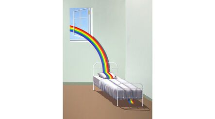 Patrick Hughes, ‘Rainbow Bed’, 2019