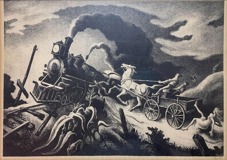 Thomas Hart Benton, ‘Wreck of the Old '97’, 1944