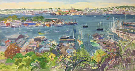 Nell Blaine, ‘Gloucester Harbor from Banner Hill’, 1986