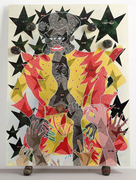 Chris Ofili, ‘The Adoration of Captain Shit and the Legend of the Black Stars (Third Version)’, 1998
