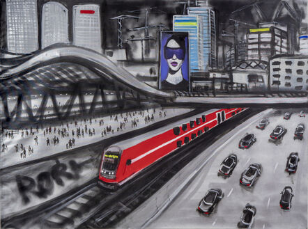 Olga Kundina, ‘A red train’, 2020