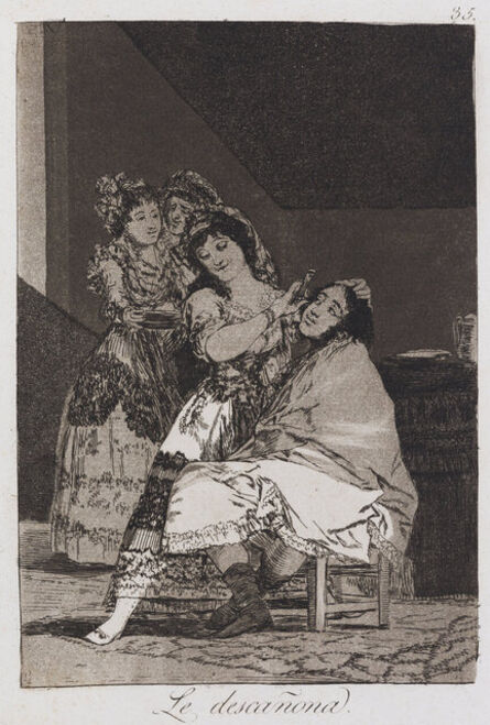Francisco de Goya, ‘Le descañona, Plate 35 from Los Caprichos’, c.1799