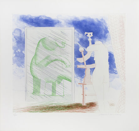David Hockney, ‘A Picture of Ourselves, from the 'Blue Guitar' portfolio’, 1977