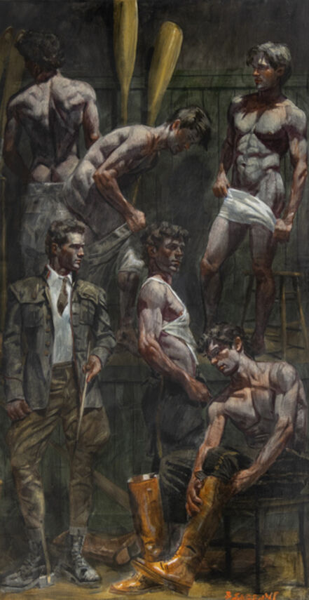 Mark Beard, ‘[Bruce Sargeant (1898-1938)] Six Rowers Changing Clothes’, n.d.