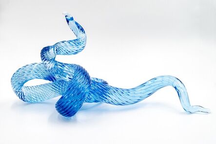 John Paul Robinson, ‘Surf Series H20 7 - translucent, blue, shaped solid glass, table top sculpture’, 2019