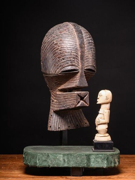 Unknown Artist, ‘Selection of Songy Kifwebe mask and Nkisi statue, Songye people, DRC.’, 20th C