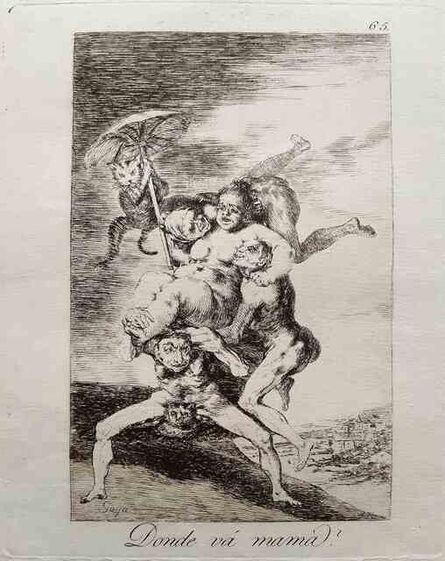 Francisco de Goya, ‘Donde va Mama from Los Caprichos’, 1799