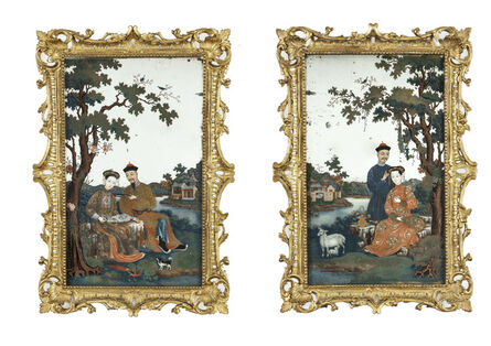 Chinese Export, ‘An Important Pair of Chinese Mirror Pictures’, ca. 1760