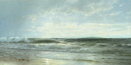 William Trost Richards, ‘Seascape with Crashing Waves’, 1889