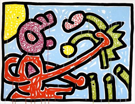 Keith Haring, ‘Flowers I’, 1990