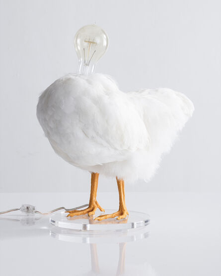 Sebastian Errazuriz, ‘Chicken Lamp. Taxidermy chicken and electrical components’, 2018
