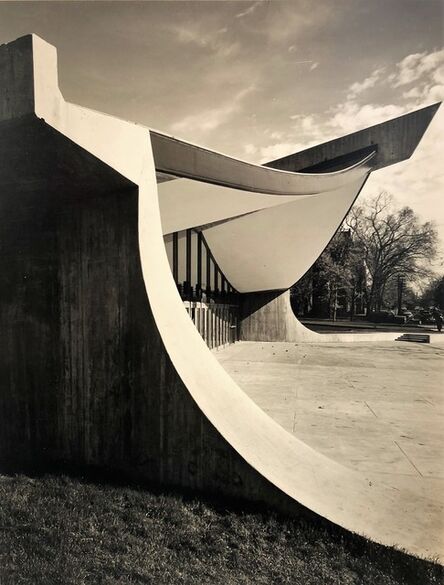 Pedro E. Guerrero, ‘Yale Skating Rink, Entrance Exterior, New Haven, CT (Eero Saarinen, Architect)’, 1958