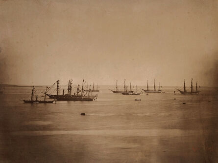 Gustave Le Gray, ‘Flotte Franco-Anglais en Rade de Cherbourg’, 1858/1858