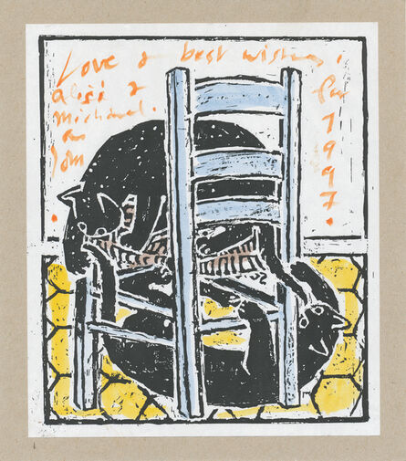 John Craxton, ‘Cats and Chair’, 1997