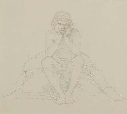 R. H. Ives Gammell, ‘Study for Crouching Figure in Figure with Totem’, ca. 1980