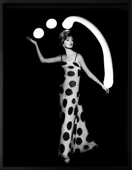 William Klein, ‘Dorothy juggling white light balls, Paris’, 1962