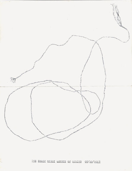 Lenka Clayton, ‘"The Exact Right Length of String" in the series "Typewriter Drawings"’, 2018