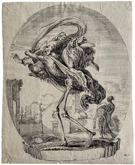 Stefano Della Bella, ‘Death carrying off a young woman’, ca. 1648