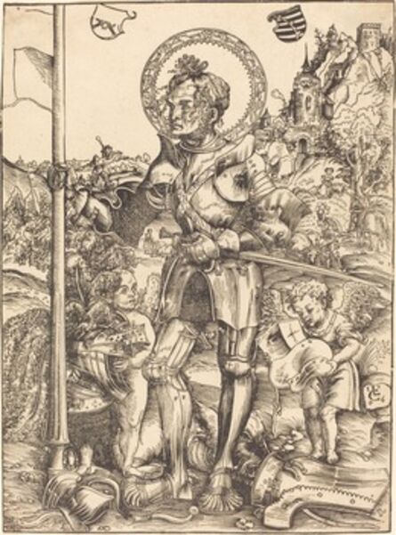 Lucas Cranach the Elder, ‘Saint George Standing, with Two Angels’, 1506