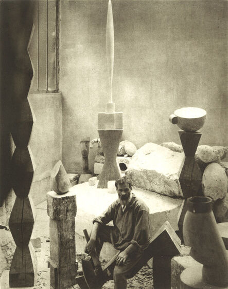 Edward Steichen, ‘Brancusi in his studio, Paris’, 1925