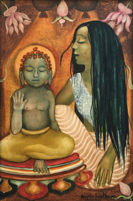 Anjolie Ela Menon, ‘Divine Mothers Series-Maya with Guatama’, 2016