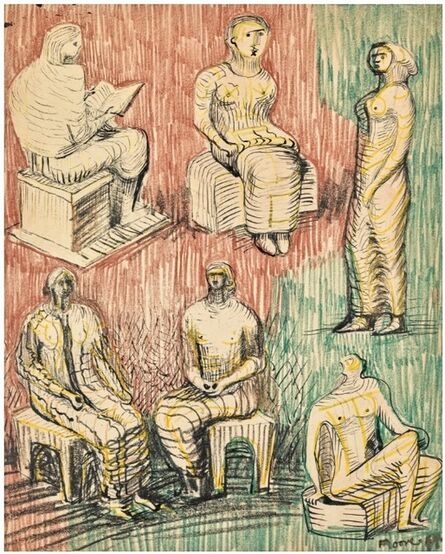 Henry Moore, ‘Standing and Seated Figures’, 1948