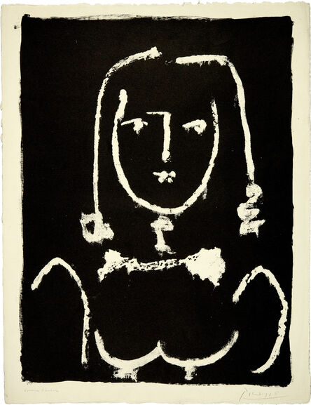 Pablo Picasso, ‘Tête de Femme en Blanc sur Fond Noir. Head of a Woman’, 1949