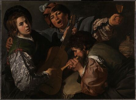 Valentin de Boulogne, ‘A Concert with Three Figures’, 1615-1616