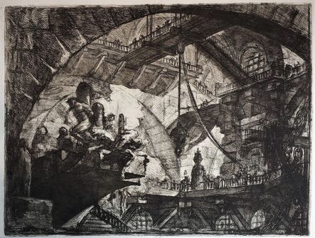 Giovanni Battista Piranesi, ‘Prisoners on a projecting platform’, 1749-1761
