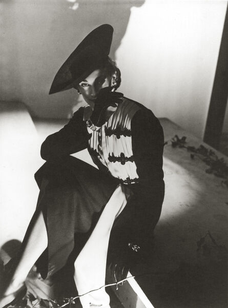 Horst P. Horst, ‘Mademoiselle Zelinsky Modeling a Lucien Lelong Dress for French Vogue’, 1937
