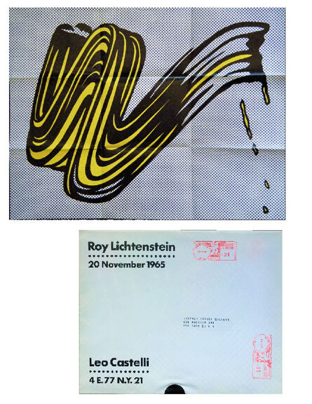 Roy Lichtenstein, ‘"Brush Stroke", 1965, Invitation/ Mailer/Poster, Leo Castelli Gallery NYC’, 1965