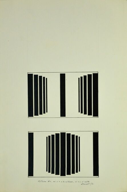 Waldo Balart, ‘Mutación #1, del 2:2 a los extremos, al 2:2 al centro’, 1981