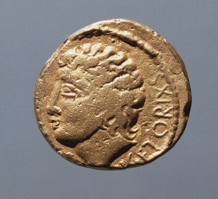 ‘Statère d'or à l'effigie de Vercingétorix (Coin bearing the effigy of Vercingétorix)’, 1st century BC