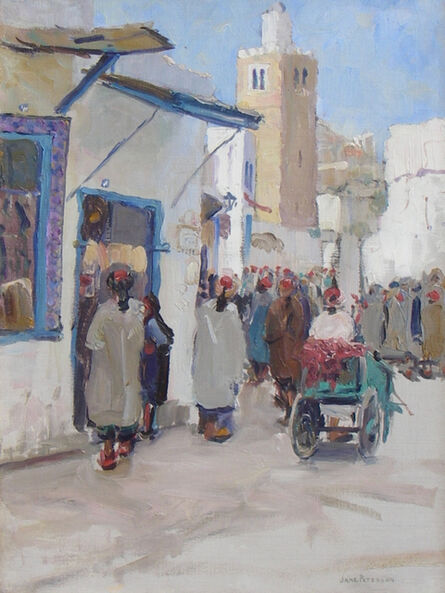 Jane Peterson, ‘A Busy Corner Tunis’, ca. 1910