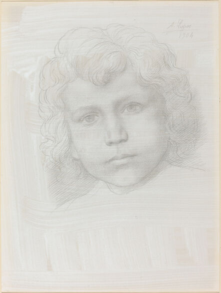 Alphonse Legros, ‘Study of Cupid (Head of a Girl)’, 1904